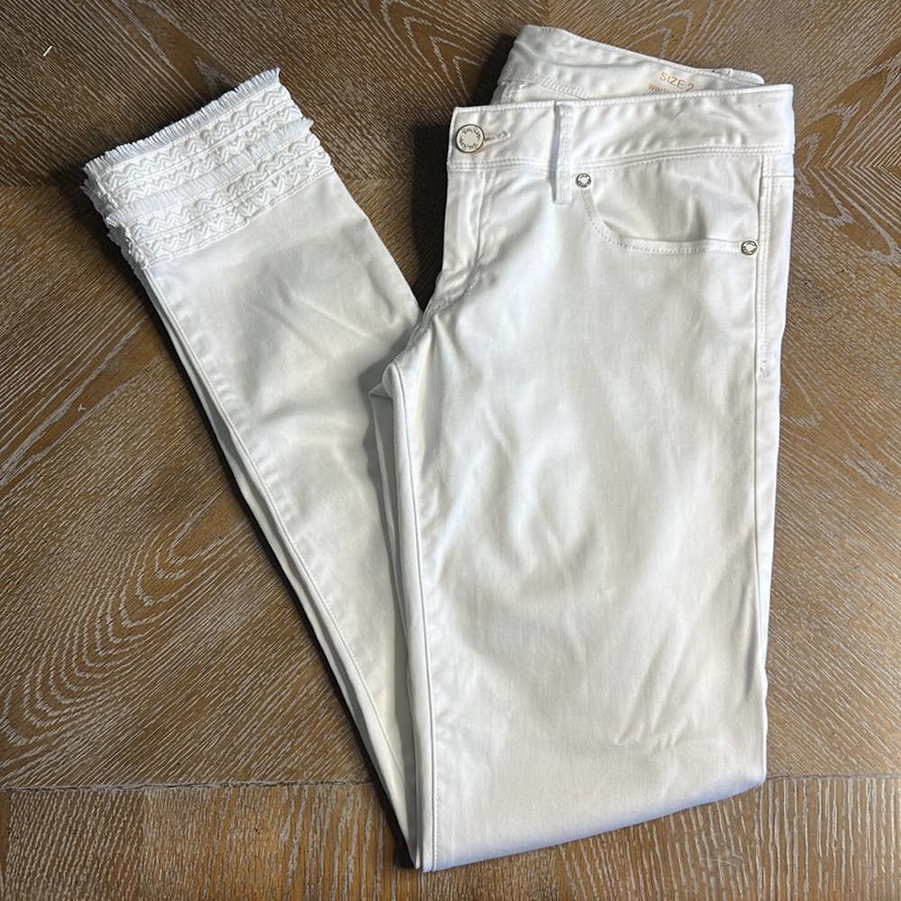 LILLY PULITZER White Worth Skinny Embroidered Jean 2